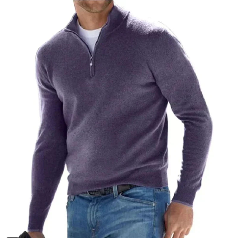 Tom polo – maglione con cerniera alla moda per uomo (design italiano)