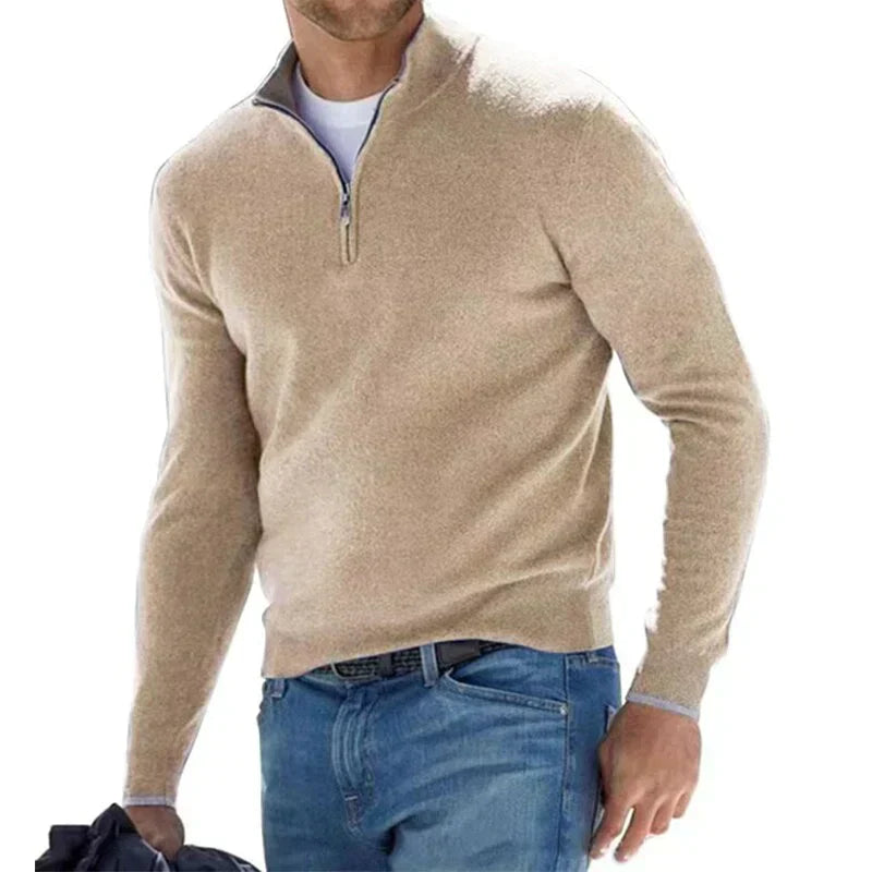 Tom polo – maglione con cerniera alla moda per uomo (design italiano)