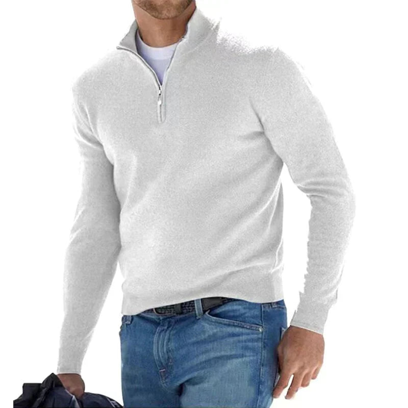 Tom polo – maglione con cerniera alla moda per uomo (design italiano)