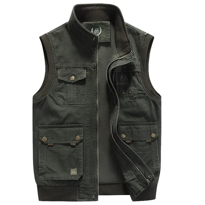 Gilet multitasche vintage da uomo