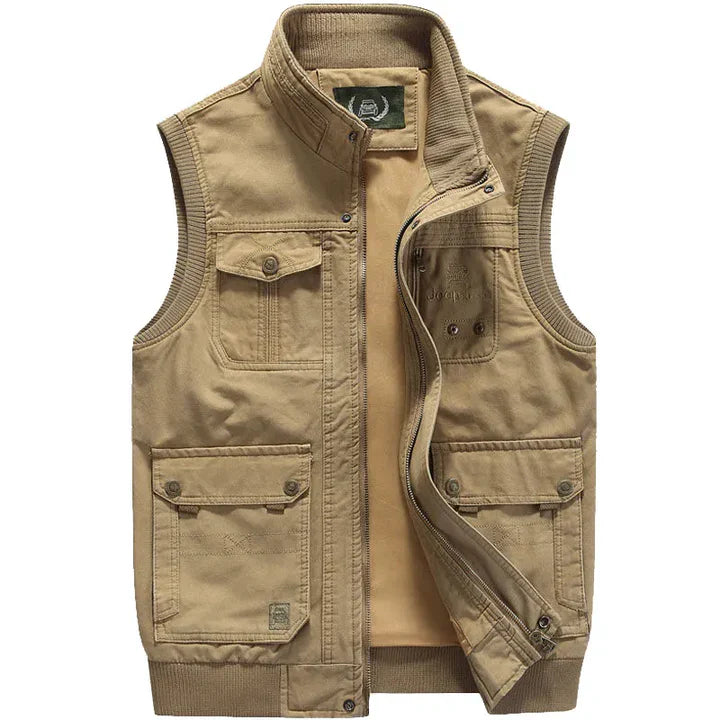 Gilet multitasche vintage da uomo