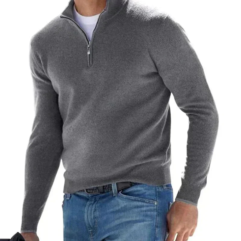 Tom polo – maglione con cerniera alla moda per uomo (design italiano)