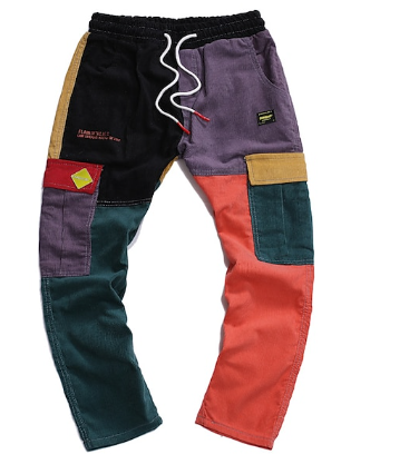 Thomas – pantaloni con coulisse e toppe colorate per uomo