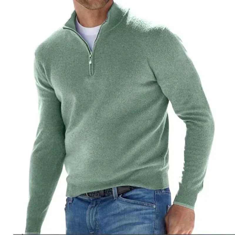 Tom polo – maglione con cerniera alla moda per uomo (design italiano)