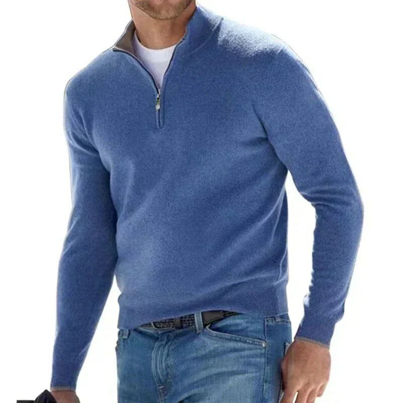 Tom polo – maglione con cerniera alla moda per uomo (design italiano)