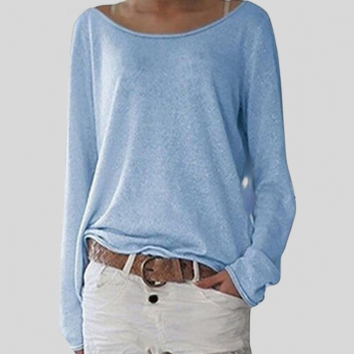 Alexa - elegante maglione leggero con scollo rotondo