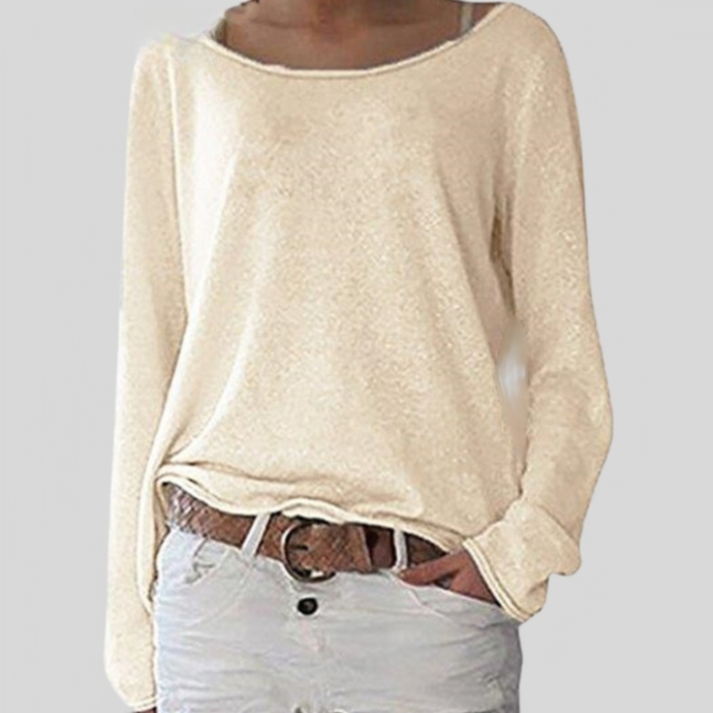 Alexa - elegante maglione leggero con scollo rotondo