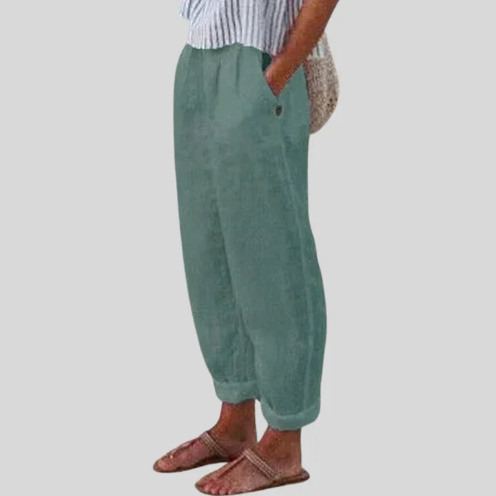 Pantaloni di lino beige da uomo - Lukas