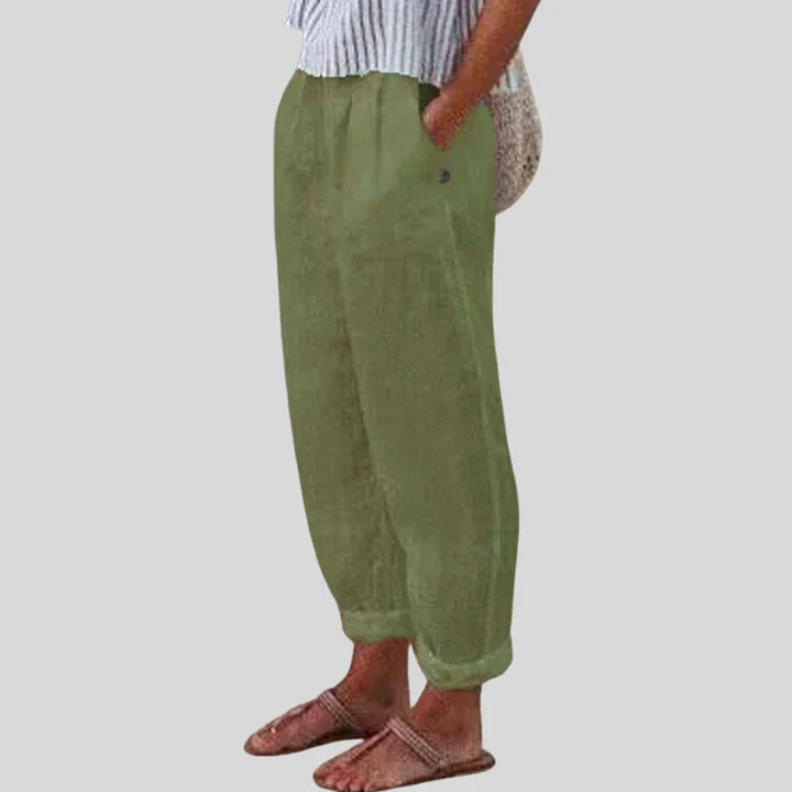 Pantaloni di lino beige da uomo - Lukas