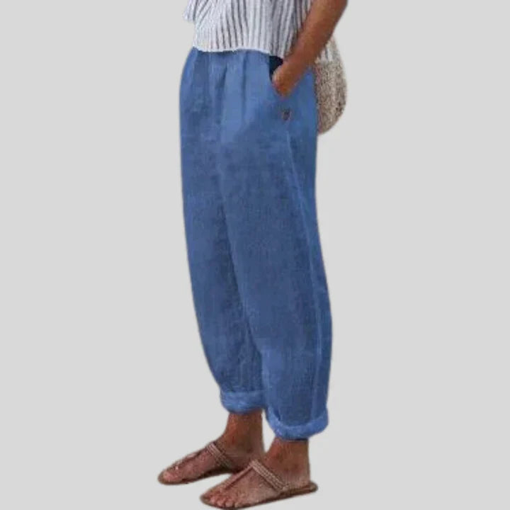 Pantaloni di lino beige da uomo - Lukas