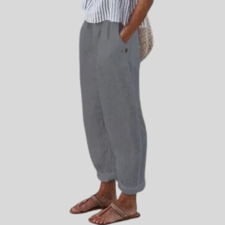 Pantaloni di lino beige da uomo - Lukas