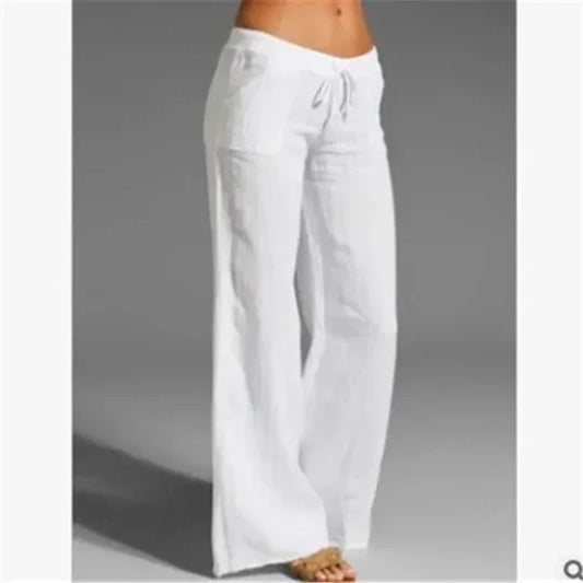 Pantaloni di lino bianco - Anna