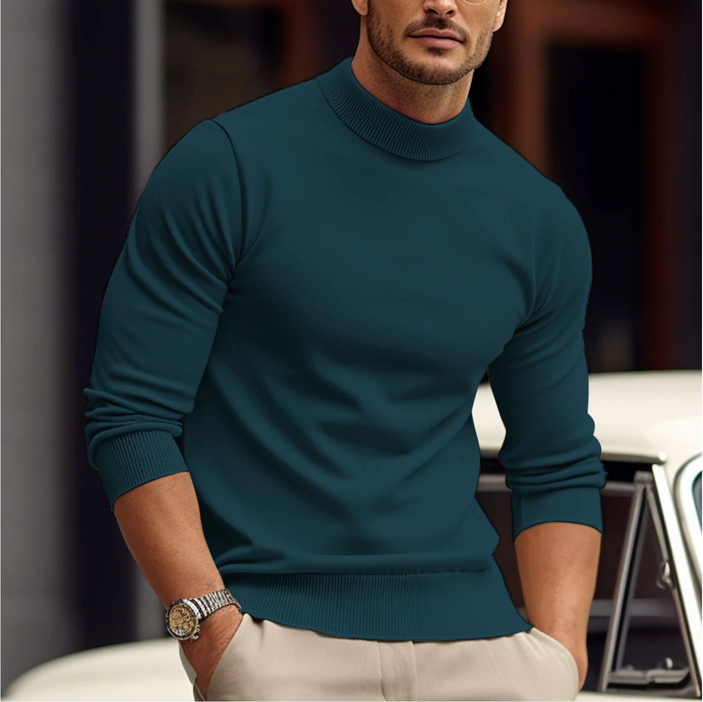 Stylisch –maglione da uomo in morbido cotone