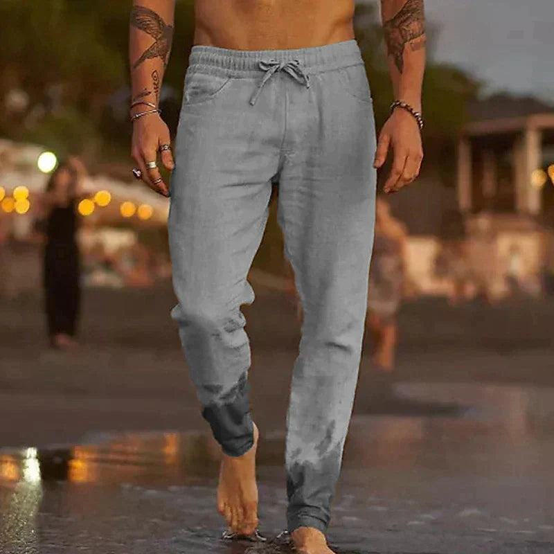 Pantaloni da uomo in lino per il tempo libero - Jaxx
