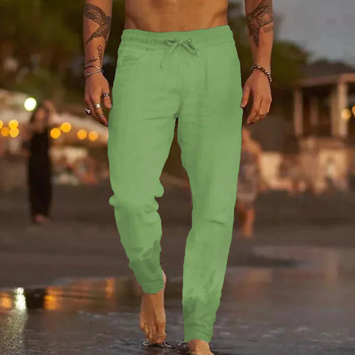 Pantaloni da uomo in lino per il tempo libero - Jaxx