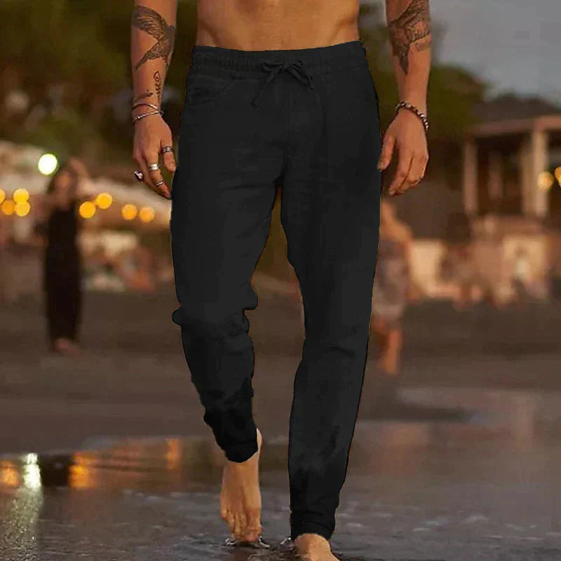 Pantaloni da uomo in lino per il tempo libero - Jaxx