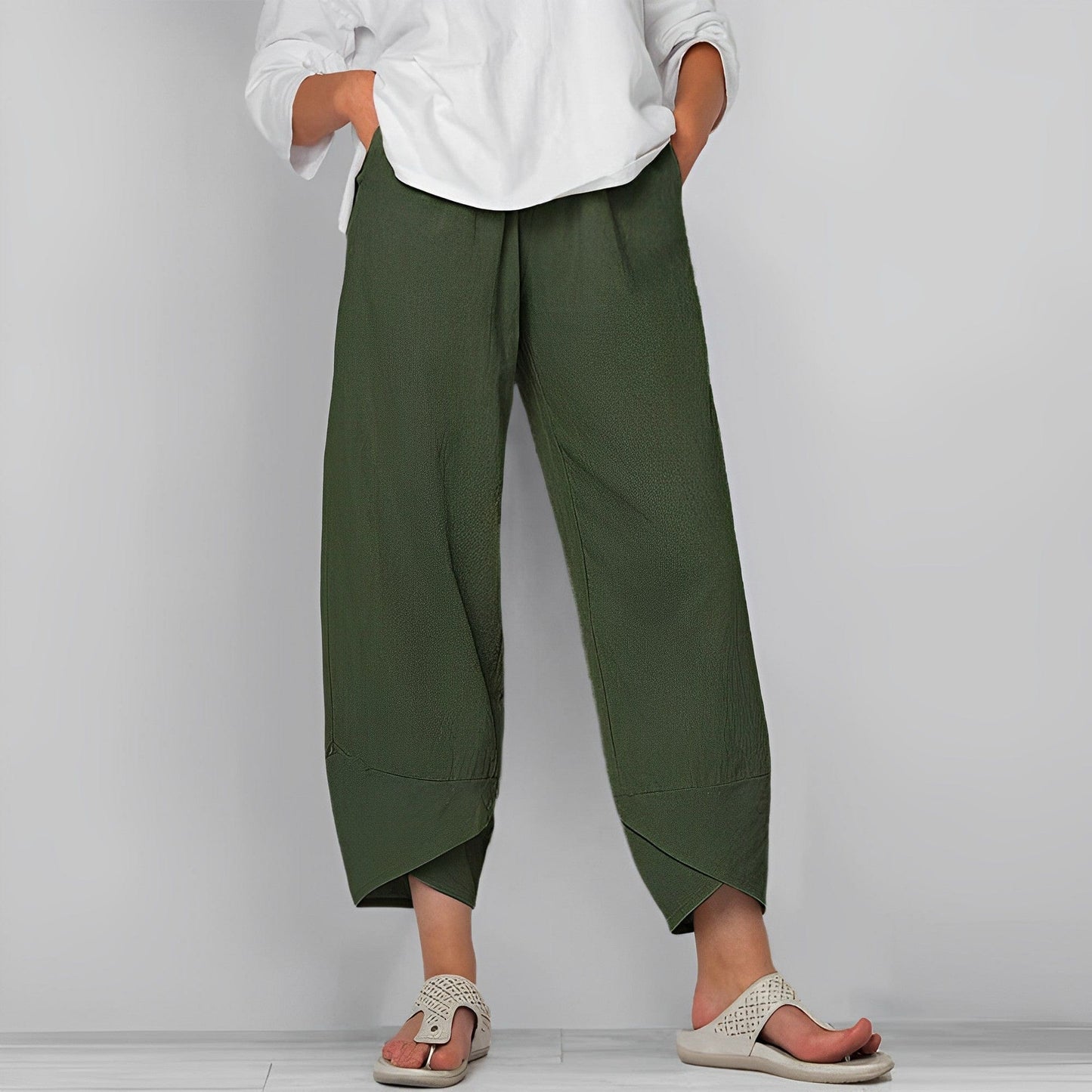 Pantaloni casual in lino per donna - Judit