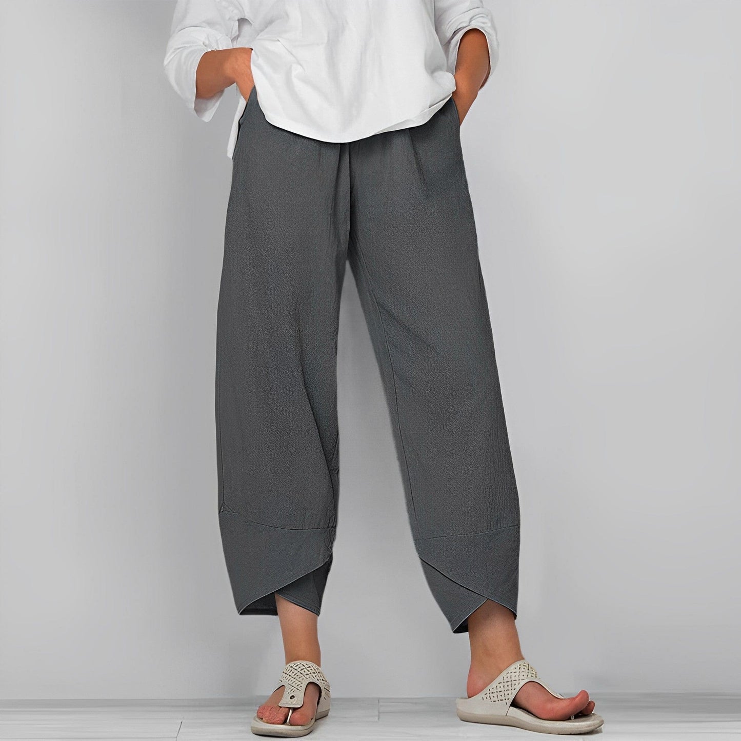 Pantaloni casual in lino per donna - Judit