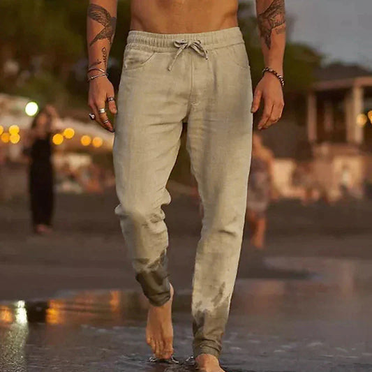 Maiko - pantaloni casual in lino per uomo