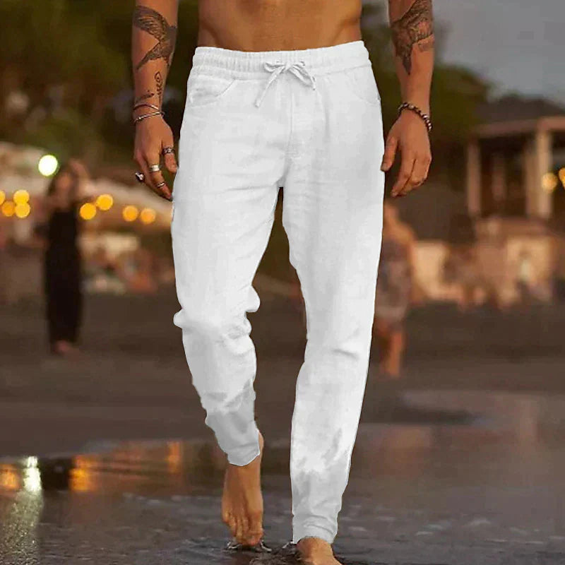 Pantaloni da uomo in lino per il tempo libero - Jaxx