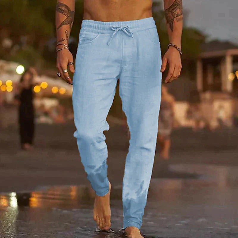 Pantaloni da uomo in lino per il tempo libero - Jaxx